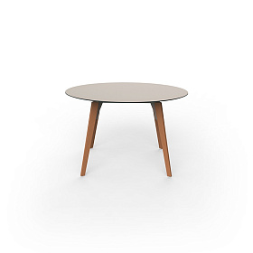 Круглый стол Faz на деревянных ножках