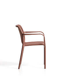 Уличный стул Isabellini из пластика терракотового цвета