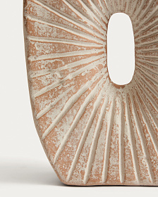 Ваза Valura из папье-маше розового и бежевого цвета 31 см