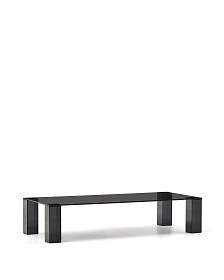 Журнальный столик Adularia из стекла темно-серого цвета 140 x 60