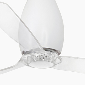 Матово-белый/прозрачный потолочный вентилятор Eterfan 128 см