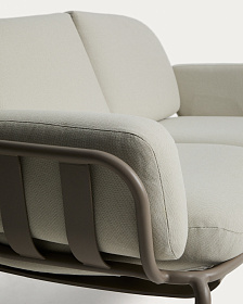 Уличный 2-х местный диван Joncols из алюминия цвета таупе, 164 см