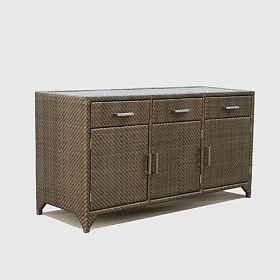 Буфет MADISON SEASHELL 170х60 плетение в ёлочку