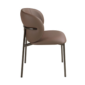Стул 4239 из темно-коричневой экокожи