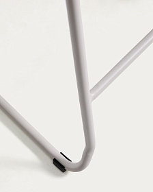 Полубарный стул Meli из бежевой синели с металлическими ножками, 65 см