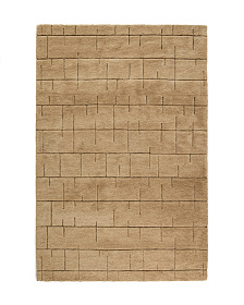 Ковер Helun из коричневой шерсти с рисунком, 200 x 300 см