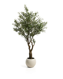 Искусственное дерево Artificial Olive в белом горшке, 210 см