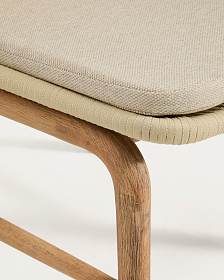 Уличный стул Alipa из массива акации и веревки цвета экрю