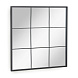 Зеркало настенное Ulrica черное металлическое 80 x 80 см