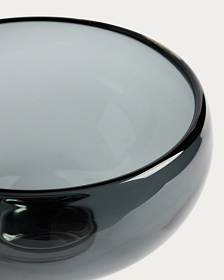 Ваза Sirau из серого стекла, диаметр 29,8 см