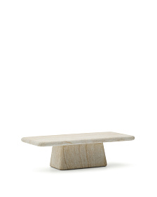 Журнальный столик Drasi из цемента с отделкой под травертин 140 x 70 см