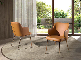 Стул 4162 из коричневой экокожи