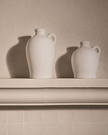 Palafrugell Белая терракотовая ваза 23 см