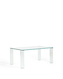 Стол Adularia из прозрачного закаленного стекла 160 x 90 см