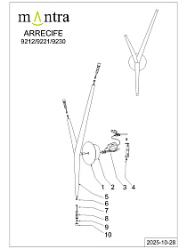 9221 Настенный светильник ARRECIFE