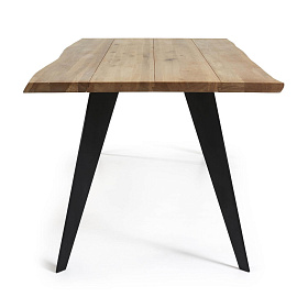 Стол Nack 180x100 черный, натуральный дуб