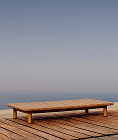 Журнальный столик Turqueta из массива тикового дерева, 140 x 70 см