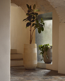 Набор из 2 кашпо Tival из песчаника бежевого цвета Ø 45 см