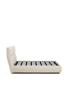 Кровать Dafra бежевого цвета из шенилла с ящиком для хранения 160 х 200 см