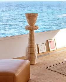 Neuda Торшер из ротанга со светлой отделкой