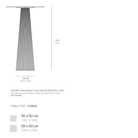 Высокий стол Gatsby 30x30x105cm s30 (столешница 50х50,59х59)