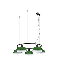 Подвесной светильник TATAWIN M круглый зеленый 5xE27