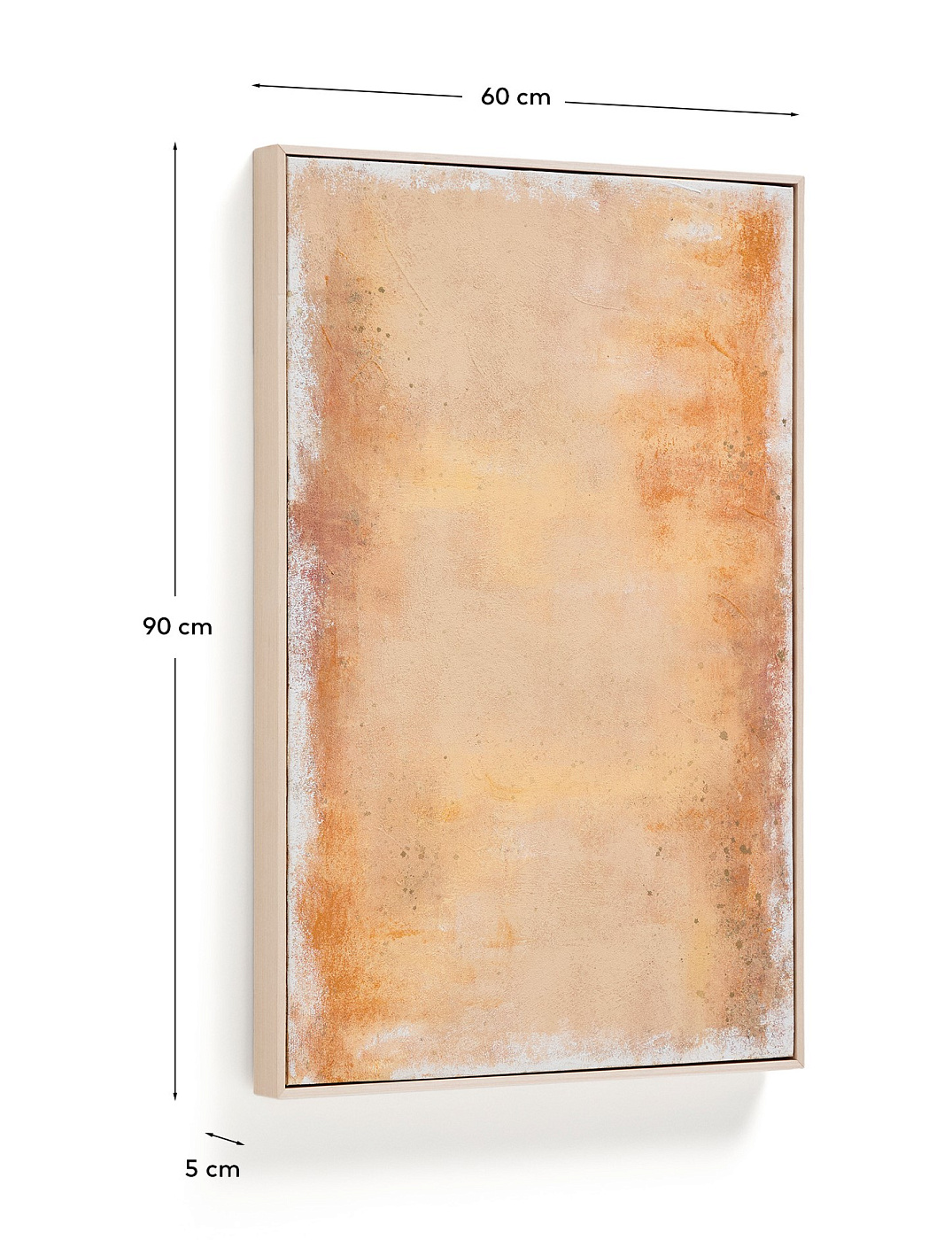 Абстрактная картина Selnar желтая 60 x 90 см