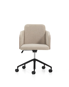 Офисный стул Madai из коричневого шенилла и ясеневого шпона