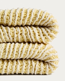 Хлопковый плед Lideba в желтую полоску, 100 x 170 см