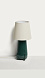Настольная лампа Odra из зеленой керамики с глянцевой отделкой