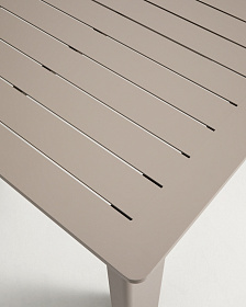 Раздвижной стол Livorno из алюминия цвета таупе, 233(350) x 100 см