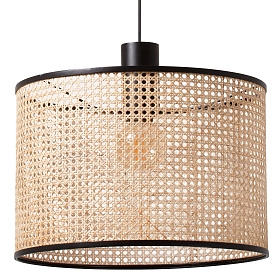 Люстра Mambo Simple черный/ротанг ø450