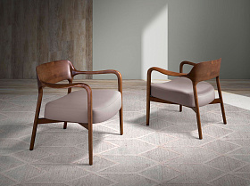 Кресло LC17088 /5082 из экокожи с каркасом из ясеня