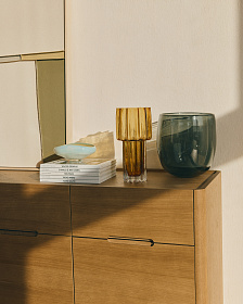 Ваза Nodila из белого стекла, 30 x 21 см