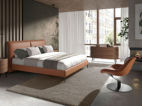 Кресло поворотное 5116/SF991 коричневое из экокожи