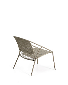 Кресло уличное Atrani из стали и веревки цвета таупе