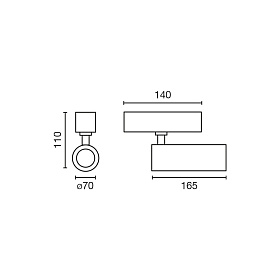 Трековый светильник NESO HOLE-20W 3000K 36 GRADOS белый