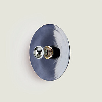 Бра Fest черный цоколь 5 см - синее стекло