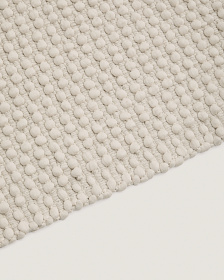 Ковер Mascarell из хлопка и полиэстера белого цвета 70 x 140 см