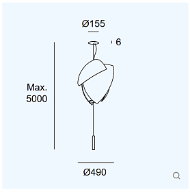 Подвесной светильник Voiles Small Recessed 00-7696-21-14