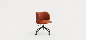 Стул поворотный Mogi на колесиках терракотовый