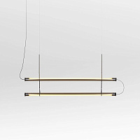 Подвесной светильник Fris 155х2 бронзовый 30K + Double hook 96 x2