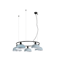 Подвесной светильник TATAWIN M круглый серый 5xE27