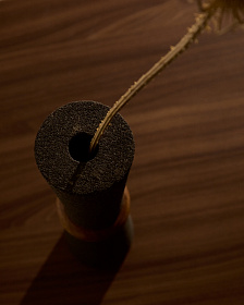 Naro Ваза из камня с 2 кольцами 30 см