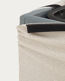 Основание кровати Nelzi из шенилла цвета экрю для матраса 160 x 200 см