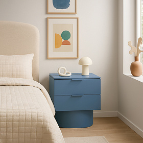 Прикроватная тумбочка Totem 2Dr голубой