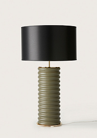 Настольная лампа Taro латунный металл, черный абажур 801021/41