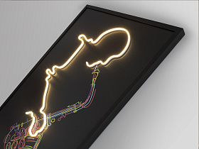 Saxofon Светодиодная картина LED 80X120