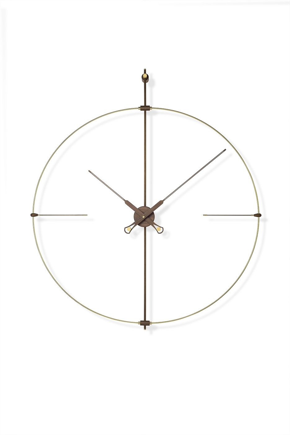 Часы настенные Bilbao Premium Walnut - brass