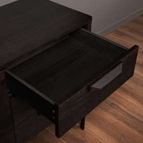 Сервант RONDA темный шпон ореха V36W1